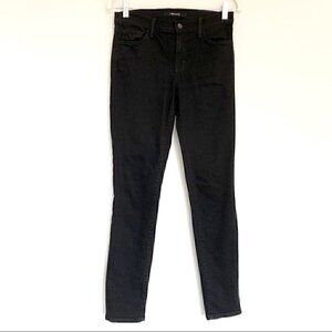 J Brand 9 Inch High Rise Black Stretch Skinny Jeans - 27